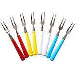 3 PAGEN® Cocktail-Gabeln 8er-Set bunt – auch ideal für Snacks, Gurken, Obst – Piekser aus...