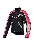 Alpinestars Stella T-Dyno WR Schwarz Rot Pink Damen Motorrad Textil Jacke, XS