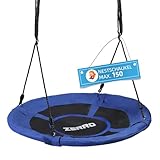 ZERRO Nestschaukel Outdoor & Indoor bis zu 150kg Höhenverstellbare Ø120cm Netzschaukel für Kinder...