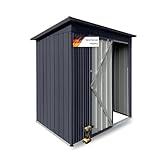 Albatros Profi Gerätehaus S – verzinktes Metall in Anthrazit (RAL 7016) | 165x86x174cm, 2,4m³ |...
