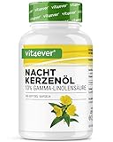 Nachtkerzenöl - 365 Kapseln - Hochdosiert mit 2000 mg je Tagesdosis - Premium: 10%...