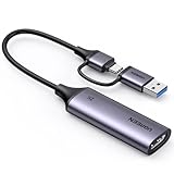 UGREEN Video Capture Card, USB 3.0 HDMI auf USB C/A Videoaufnahmekarte, 4K Eingang und 2K30Hz...