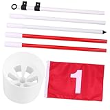 UPKOCH Golf trainingsset Teiligem Fahnenmast Tragbarer Übungs puttingschale und Flagge Platzsparend...