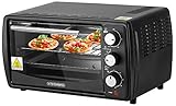 Mini Backofen 13 Liter | Pizzaofen | Timer | aufklappbares Krümelblech | Minibackofen | Backofen |...