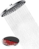 Hibbent Selbstreinigende regendusche duschkopf, Fester duschkopf regendusche 10 Zoll, Runder...