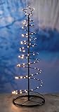 Spetebo Metall Weihnachtsbaum mit 100 LED in warmweiß - Lichterbaum außen und innen als...