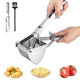 Yulado Potato Kartoffelstampfer Edelstahl mit SchäLer und ReinigungsbüRste, Kartoffelpresse, Obst...