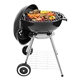 paxlloonge Holzkohlegrill, Kugelgrill holzkohle Grillfläche Ø44cm, BBQ Grill mit...