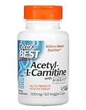 Doctor's Best Acetyl L-Carnitine with Biosint Carnitines, 500mg, 60 vcaps, Hochwertiges Acetyl...
