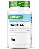 Mangan 10 mg - 365 Tabletten für 1 Jahr - Laborgeprüft (Wirkstoffgehalt & Reinheit) - Hohe...