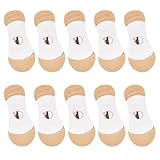 jiingekk 5 Paar leichte Damen-Knöchelsocken mit Silikongriff, niedrig geschnitten, unsichtbares...