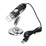 Denash 1600X-Mikroskop, HD-Digital-USB-Mikroskop mit 4-stufigem Helligkeits-LED-Licht, APP-Steuerung...