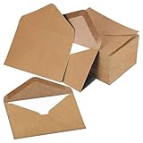 Briefumschläge Aus Kraftpapier,(DIN C6-162 x 114 mm),für Briefe, Grußkarten, Einladungskarten,...
