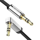UGREEN Aux Kabel Auto 3.5 mm klinkenkabel 90 Grad Aux Kabel mit Winkelstecker für Auto Audiosystem,...