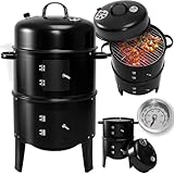 DARDVORLAG 3-in-1 BBQ Smoker Grill 40 × 80 cm – Multifunktions Räucherofen & Holzkohlegrill mit...