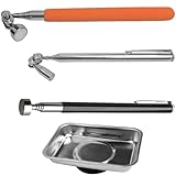 3 Stk Magnetstab Teleskop, 1.5LB, 3.5LB, 5LB Edelstahl Magnetgreifer, Teleskopstab Magnet Werkzeug,...
