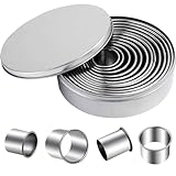 12 Stück rund Ausstechformen Ringe Keksformen Edelstahl Circle Cookie Cutter