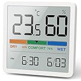 NOKLEAD Digitales Thermo-Hygrometer, Tragbares Thermometer Hygrometer Innen mit hohen Genauigkeit,...