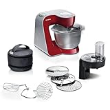 Bosch Küchenmaschine Serie 4, Edelstahl-Schüssel spülmaschinenfest, Planetenrührwerk,...