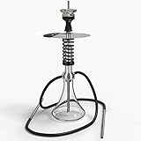 LAVA Shock Shisha Black 2 Schlauch - Edelstahl - Stoßdämpfer-Antishock Design Wasserpfeife