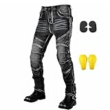 GEBIN Motorradhose Herren, Motorrad Jeans Herren mit Protektoren, Aramidfaser Jeans Herren Motorrad,...