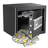 Elektronik Tresor Safe, TOPQSC Brandschutz Elektronisches Passwort Safe, 28L Stahlgeld Geld Cabinet...