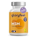 MSM 2000 mg + Vitamin C (Acerola) - 365 Tabletten, kompakteres Pulver als bei Kapseln - Veganes...