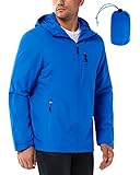 33,000ft Regenjacke Herren Wasserdicht Outdoorjacke Leichte Freizeitjacke Packbare Windjacke Fahrrad...