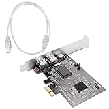 Kznifmk PCI Express X1 PCI-E FireWire 1394A IEEE1394 Controllerkarte PC+Metall für Desktop