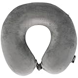 Trespass Memow Memory Foam Nackenkissen Mit Abnehmbarer Hülle, Grey, Each