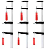 GBACHOOSE 6 Stück Schraubzwingen set mit Spannweite 50x150MM/80x300MM, Schraubzwinge für präzises...