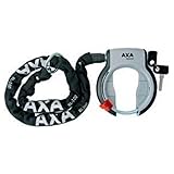 Axa Unisex – Erwachsene Defender Rahmenschloss-Set, schwarz, Einheitsgröße