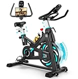 Heimtrainer Fahrrad, Riksion Hometrainer mit Flüsterleisem Magnetwiderstand, Spinning Bike Indoor...