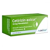 Cetirizin axicur 10 mg Filmtabletten, Linderung von Heuschnupfen und verbundener Beschwerden wie...