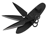 BSH Adventure Wurfmesser Set mit Holster aus Cordura - 3 Stück - Full Tang Glatter Klinge -...