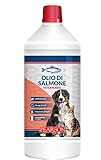 Lachsöl für Hunde, Katzen und Pferde, 1 Liter – [100% natürlich | Omega 3, 6, 9 + Vitamine A,...