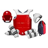 Pegciuho Taekwondo Ausrüstungsset, Multifunktionaler Brustschutz für Professionelles Training mit...