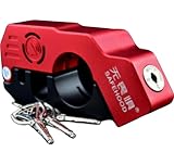 Motorrad Bremsschloss130db Alarm Diebstahlsicherung Motorrad Lenker Schloss, Aluminiumlegierung...