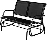 YODOLLA Schaukelstuhl, Schaukelbank Gartenschaukel aus Metall Gartenmöbel für 2 Personen, 2-Sitzer...