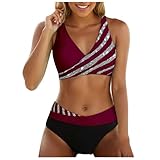 Generisch Zweiteiliger Badeanzug Damen - Bikini Damen Bauchweg Bikini-Sets Push Up Badeanzüge High...