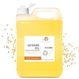 100% reines und natürliches Bio-Sesamöl, Ayurvedische Exzellenz, Zertifiziert biologisch, Haut-...