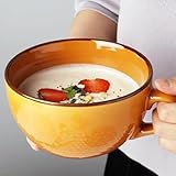 Suppentassen mit Henkel Groß Kaffeetasse XXL Tasse Keramik 700ml Jumbotassen Groß Kaffee Tee Tasse...