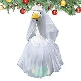 Gänse Hochzeit Outfits - Weiß Hochzeit | Party Tier Schleier | Gänse Weiß Kostüm Rock Kleidung
