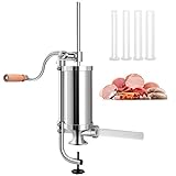 GOPLUS Wurstfüller aus Edelstahl, Wurstfüllmaschine Wurstmaschine Manuell, Wurstpress mit 4...