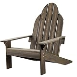 Wiltec Massivholz Adirondack Gartenstuhl 89 x 72 x 92,5 cm, Gartenstuhl aus Holz bis 160 kg,...