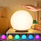 Nachttischlampe Touch Dimmbar mit,Nachtlicht Kinder,LED Nachttischlampe Touch Dimmbar,USB...