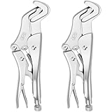 2pcs 8 Zoll Feststellzange Selbsthemmend Schweißzange Handwerkzeug 6 bis 32 mm einstellbarer,aus...