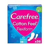 Carefree Slipeinlagen Cotton Feel Flexiform mit Frischeduft (56 Stück), 100% atmungsaktiv mit...