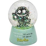 H:PPY Life Traumkugel Monster mit Spruch Stärke | Schneekugel zum Schütteln, Polyresin, Höhe 6,5...