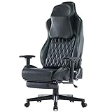 HZTEC Gaming Stuhl Gamer Stuhl Computerstuhl aus PU-Leder for Erwachsene mit Fußstütze (Color : A)